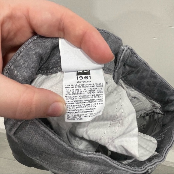 DL1961 Margaux Instasculpt Ankle Skinny Jeans in Willamina Raw Hem Size 24 Grey - Picture 14 of 16